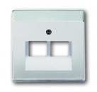 B+J pur edelstahl, Abdeckung fŸr UAE-Anschlussdose 2-fach 1803-02-866