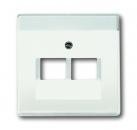 B+J future® linear, Abdeckung UAE-Anschlussdose 2-fach,studioweiß matt 1803-02-884