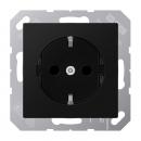 Jung SCHUKO Steckdose, 16 A 250 V ~, Thermoplast lackiert, Serie A, graphitschwarz matt A1520BFSWM