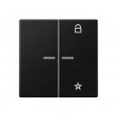 Jung Steuertaste Universal, Thermoplast lackiert, Serie A, graphitschwarz matt A1701BFSWM