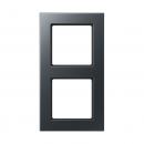 Jung Rahmen 2-fach, senkrechte und waagerechte Montage, Thermoplast lackiert, A 550, anthrazit matt A5582BFANM