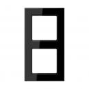 Jung Rahmen 2-fach, senkrechte und waagerechte Montage, Thermoplast, A 550, schwarz A5582BFSW