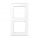 Jung Rahmen 2-fach, senkrechte und waagerechte Montage, Thermoplast lackiert, A 550, schneeweiß matt A5582BFWWM
