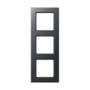 Jung Rahmen 3-fach, senkrechte und waagerechte Montage, Thermoplast lackiert, A 550, anthrazit matt A5583BFANM