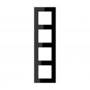 Jung Rahmen 4-fach, senkrechte und waagerechte Montage, Thermoplast, A 550, schwarz A5584BFSW