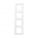 Jung Rahmen 4-fach, senkrechte und waagerechte Montage, Thermoplast, A 550, alpinweiß A5584BFWW