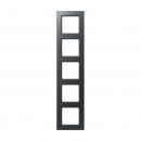 Jung Rahmen 5-fach, senkrechte und waagerechte Montage, Thermoplast lackiert, A 550, anthrazit matt A5585BFANM