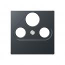 Jung Abdeckung für Universal-Sat/BK-Dosen, Thermoplast lackiert, Serie A, anthrazit matt A561BFPLSATANM