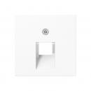 Jung Abdeckung für IAE/UAE-Anschlussdosen 1 x 8-polig, Thermoplast lackiert, Serie A, graphitschwarz matt A569-1BFPLUASWM