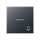 Jung Wippe 1fach mit Lichtleiter, Symbol Klingel, Thermoplast lackiert, Serie A, anthrazit matt A590BFKO5KANM