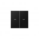 Jung Wippe 2fach, Symbol Pfeil, Duroplast lackiert, Serie A, graphitschwarz matt A595PSWM