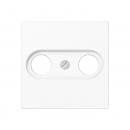 Jung Abdeckung für Antennendosen, Duroplast antibakteriell, Serie AS, alpinweiß ABA561PLTVWW