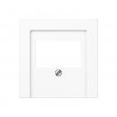 Jung Abdeckung für TAE-Anschlussdosen, Duroplast antibakteriell, Serie AS, alpinweiß ABA569PLTWW