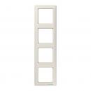 Jung Rahmen 4-fach, senkrechte und waagerechte Montage, Duroplast antibakteriell, AS 500 antibakteriell, weiß ABAS584