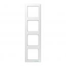 Jung Rahmen 4-fach, senkrechte und waagerechte Montage, Duroplast antibakteriell, AS 500 antibakteriell, alpinweiß ABAS584WW