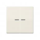 Jung Wippe 2fach mit Lichtleiter, Duroplast antibakteriell, Serie AS, weiß ABAS591-5KO5