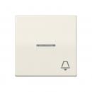 Jung Wippe 1fach mit Lichtleiter, Symbol Klingel, Duroplast antibakteriell, Serie AS, weiß ABAS591KO5K