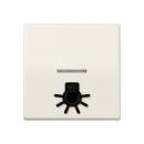 Jung Wippe 1fach mit Lichtleiter, mit abtastbarem Symbol "Licht", Duroplast antibakteriell, Serie AS, weiß ABAS591L1KO5