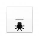 Jung Wippe 1fach mit Lichtleiter, mit abtastbarem Symbol "Licht", Duroplast antibakteriell, Serie AS, alpinweiß ABAS591L1KO5WW