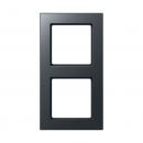 Jung Rahmen 2-fach, senkrechte und waagerechte Montage, Thermoplast lackiert, A creation, anthrazit matt AC582BFANM