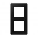 Jung Rahmen 2-fach, senkrechte und waagerechte Montage, Thermoplast lackiert, A flow, graphitschwarz matt AF582BFSWM