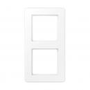 Jung Rahmen 2-fach, senkrechte und waagerechte Montage, Thermoplast lackiert, A flow, schneeweiß matt AF582BFWWM