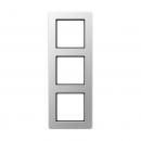 Jung Rahmen 3-fach, senkrechte und waagerechte Montage, Thermoplast lackiert, A flow, aluminium AF583BFAL