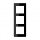 Jung Rahmen 3-fach, senkrechte und waagerechte Montage, Thermoplast, A flow, schwarz AF583BFSW