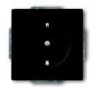 B+J future® linear,Steckdosen-Einsatz, schwarz matt 20 EUC-885