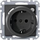 Merten FI-SCHUKO-Sicherheitssteckdosen-Einsatz mit BRS, anthrazit, System M 232814