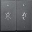 Merten System M Serien Kontroll Wippe mit Aufdruck anthrazit 435614