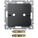 Merten Zentralplatte mit High-End Lautsprecher-Steckverbinder, anthrazit, System M 469314