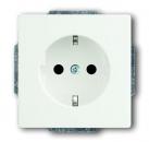 B+J future® linear,Steckdosen-Einsatz mit Kinderschutz, studioweiß matt 20EUCKS-884