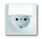 B+J impuls, Steckdose mit Klappdeckel, alpinweiß 20 EUK-74