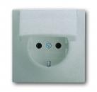 B+J impuls, Steckdose mit Klappdeckel, alusilber 20 EUK-783