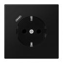 Jung Serie LS Steckdose mit USB Typ Typ C KS graphitschwarz matt LS1520-18CSWM