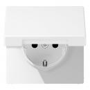 Jung Serie LS Steckdose mit Klappdeckel schneeweiß mat LS1520BFKLWWM