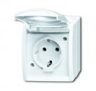 B+J ocean¨  Steckdose mit Klappdeckel, alpinwei§ 20 EW-54