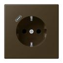 Jung SCHUKO Steckdose 16 A 250 V ~, mit USB-Ladegerät 1 x Typ C, Berührungsschutz, Serie LS, Messing antik (lackiert) ME1520-18CAT-L