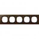 Merten M-PLAN-Holzrahmen, 5fach, Walnuss MEG4055-3473