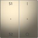 Merten Wippen fŸr Taster-Modul 2fach (Szene1/2, 1/0), Nickelmetallic, System Design MEG5228-6050