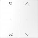 Merten Wippen fŸr Taster-Modul 2fach (Szene1/2, Auf/Ab), Lotoswei§, System Design MEG5227-6035
