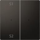 Merten Wippen fŸr Taster-Modul 2fach (Szene1/2, blank), Anthrazit, System Design MEG5226-6034