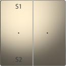 Merten Wippen fŸr Taster-Modul 2fach (Szene1/2, blank), Nickelmetallic, System Design MEG5226-6050