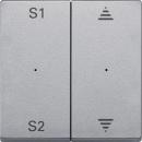 Merten Wippen fŸr Taster-Modul 2fach (Szene1/2, Pfeile Auf/Ab), aluminium, System M MEG5227-0460