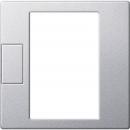 Merten Zentralplatte für Universal Temperaturregler-Einsatz mit Touch-Display aluminium, System M MEG5775-0460