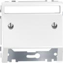 Merten Schr_gauslass mit Schriftfeld, Lotoswei§, System Design MEG4540-6035