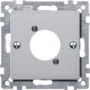 Merten Zentralplatte fŸr Audio-Steckverbinder XLR, aluminium, System M 468960