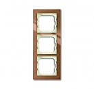 B+J Busch-axcent¨,  Rahmen 3-fach, braunglas 1723-283
