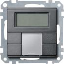 Merten Taster 2fach plus mit Raumtemperaturregler, anthrazit, System M MEG6212-0414